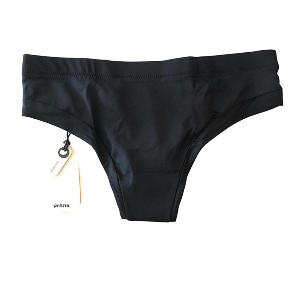 Prana Upswell Swim Bottom Black Quick Dry Chlorine Resistant UV Protection